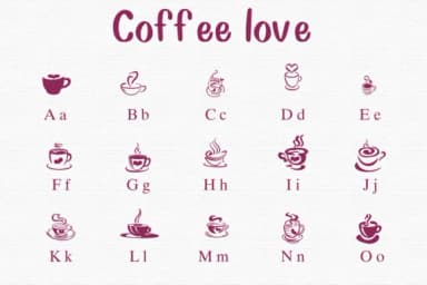 Coffee Love by Nongyao — Dingbats Font — thumbnail 2