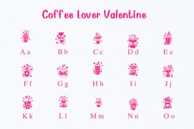 Coffee Lover Valentine by Nongyao — Dingbats Font — thumbnail 2