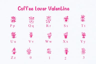 Coffee Lover Valentine by Nongyao — Dingbats Font — thumbnail 3
