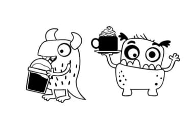 Coffee Monsters Dingbats by Illustration Ink — Dingbats Font — thumbnail 5