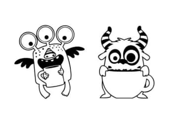 Coffee Monsters Dingbats by Illustration Ink — Dingbats Font — thumbnail 6