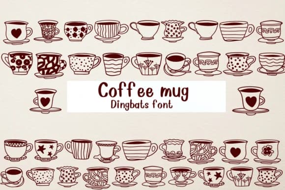 Coffee Mug by Nongyao — Dingbats Font