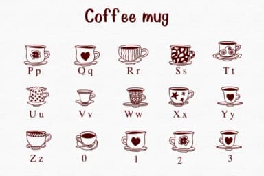 Coffee Mug by Nongyao — Dingbats Font — thumbnail 3