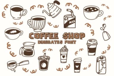 Coffee Shop by Chonada — Dingbats Font — thumbnail 1