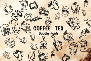 Coffee Tea by Nongyao — Dingbats Font — thumbnail 1