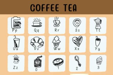 Coffee Tea by Nongyao — Dingbats Font — thumbnail 3