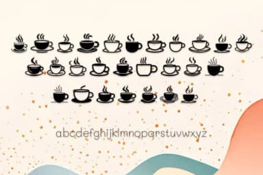 Coffee &amp; Tea Cup by MOMAT THIRTYONE — Dingbats Font — thumbnail 3