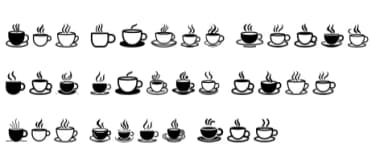 Coffee &amp; Tea Cup by MOMAT THIRTYONE — Dingbats Font — thumbnail 6