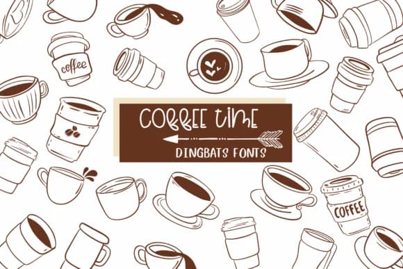 Coffee Time by Sirinart — Dingbats Font