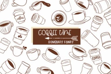 Coffee Time by Sirinart — Dingbats Font — thumbnail 1