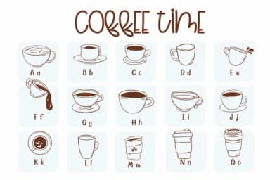 Coffee Time by Sirinart — Dingbats Font — thumbnail 2