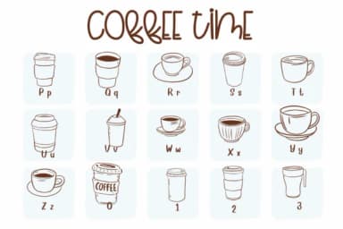 Coffee Time by Sirinart — Dingbats Font — thumbnail 3