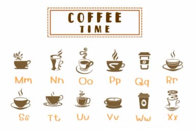 Coffee Time by PraewDesigns — Dingbats Font — thumbnail 3