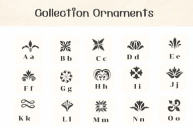 Collection Ornaments by Ketsarin — Dingbats Font — thumbnail 2
