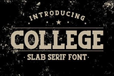 College by BlackCraft — Slab Serif Font — thumbnail 1