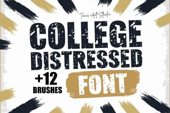 College Distressed by TonisArtStudio — Slab Serif Font