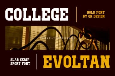 College Evoltan by qrdesignstd — Slab Serif Font — thumbnail 1