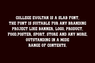 College Evoltan by qrdesignstd — Slab Serif Font — thumbnail 5