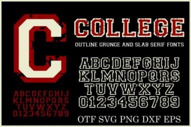 College Grunge by wtl.typography — Slab Serif Font — thumbnail 1
