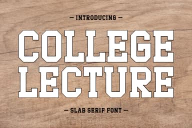 College Lecture by Ade (7NTypes) — Slab Serif Font — thumbnail 1