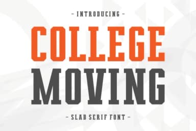 College Moving by Eightde — Slab Serif Font — thumbnail 1