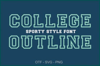 College Outline by wtl.typography — Slab Serif Font — thumbnail 1
