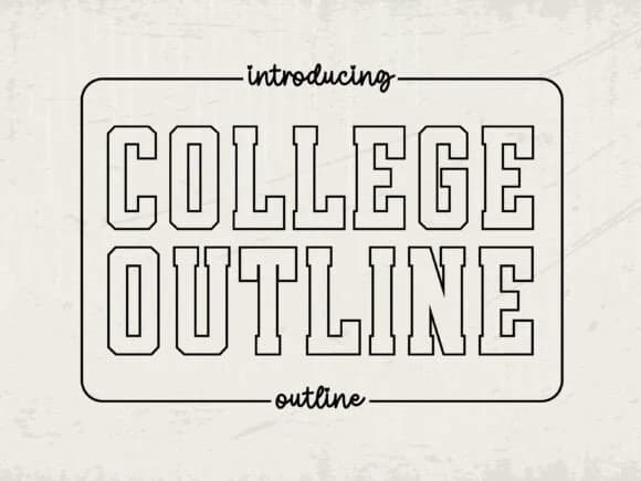 College Outline by MaxArt — Slab Serif Font