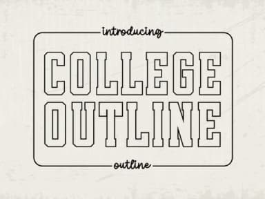 College Outline by MaxArt — Slab Serif Font — thumbnail 1