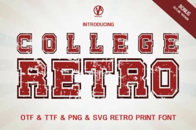 College Retro by NPNaay — Slab Serif Font — thumbnail 1