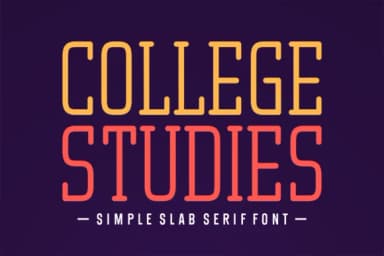 College Studies by Creative Fabrica Fonts — Slab Serif Font — thumbnail 1