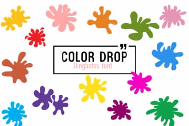 Color Drop by Chada Art — Dingbats Font — thumbnail 1