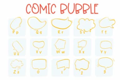 Comic Bubble by Sirinart — Dingbats Font — thumbnail 3