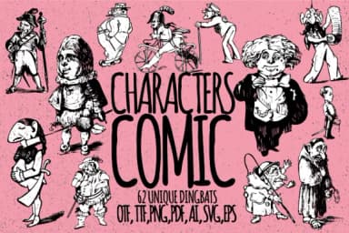 Comic Characters by Minimalistartstudio — Dingbats Font — thumbnail 1