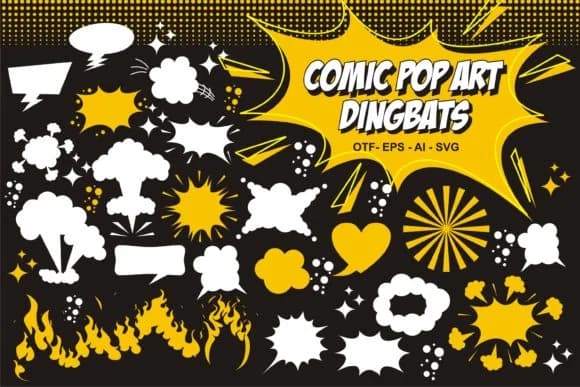 Comics Pop Art by Edywiyonopp — Dingbats Font