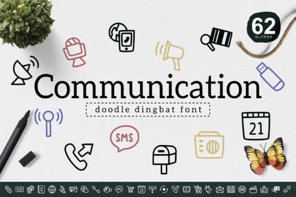 Communication by YandiDesigns — Dingbats Font