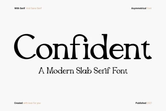 Confident by RockboyStudio — Slab Serif Font