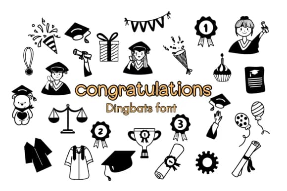 Congratulations by Nun Sukhwan — Dingbats Font