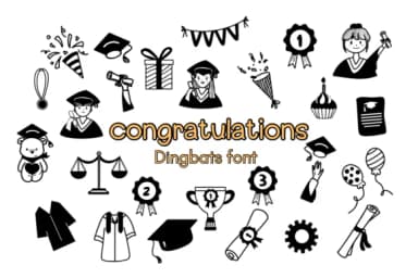 Congratulations by Nun Sukhwan — Dingbats Font — thumbnail 1