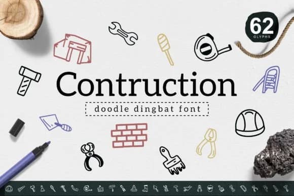 Construction by YandiDesigns — Dingbats Font — preview 1