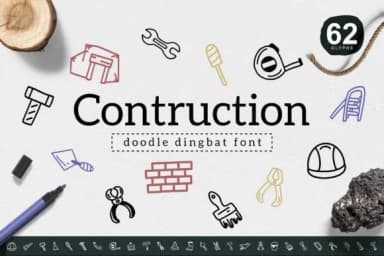 Construction by YandiDesigns — Dingbats Font — thumbnail 1