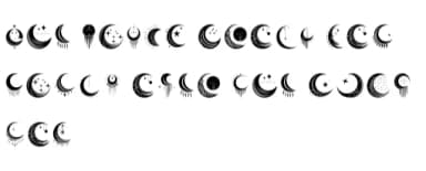 Contemporary Tribal Moon by MOMAT THIRTYONE — Dingbats Font — thumbnail 6