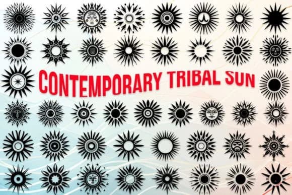 Contemporary Tribal Sun by MOMAT THIRTYONE — Dingbats Font