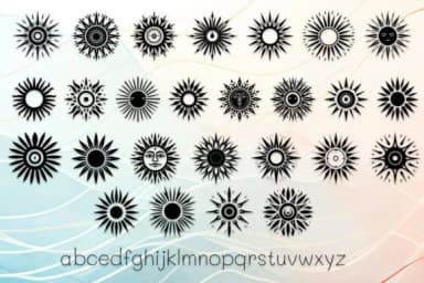 Contemporary Tribal Sun by MOMAT THIRTYONE — Dingbats Font — thumbnail 3