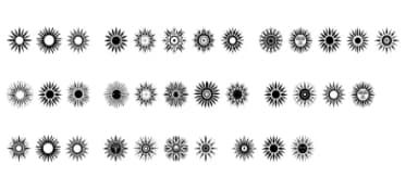 Contemporary Tribal Sun by MOMAT THIRTYONE — Dingbats Font — thumbnail 6