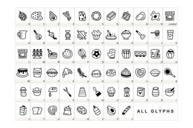 Cooking Cake by YandiDesigns — Dingbats Font — thumbnail 2