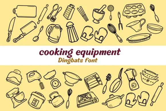 Cooking Equipment by Nun Sukhwan — Dingbats Font
