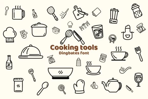 Cooking Tools by Chonada — Dingbats Font