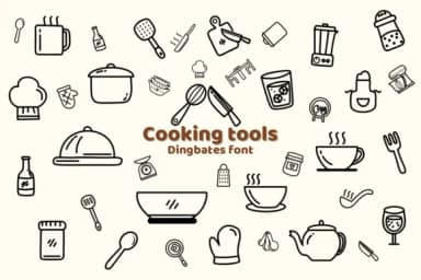 Cooking Tools by Chonada — Dingbats Font — thumbnail 1