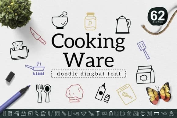Cooking Ware by YandiDesigns — Dingbats Font
