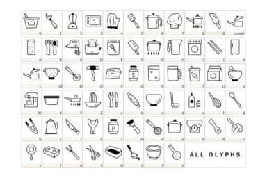 Cooking Ware by YandiDesigns — Dingbats Font — thumbnail 2